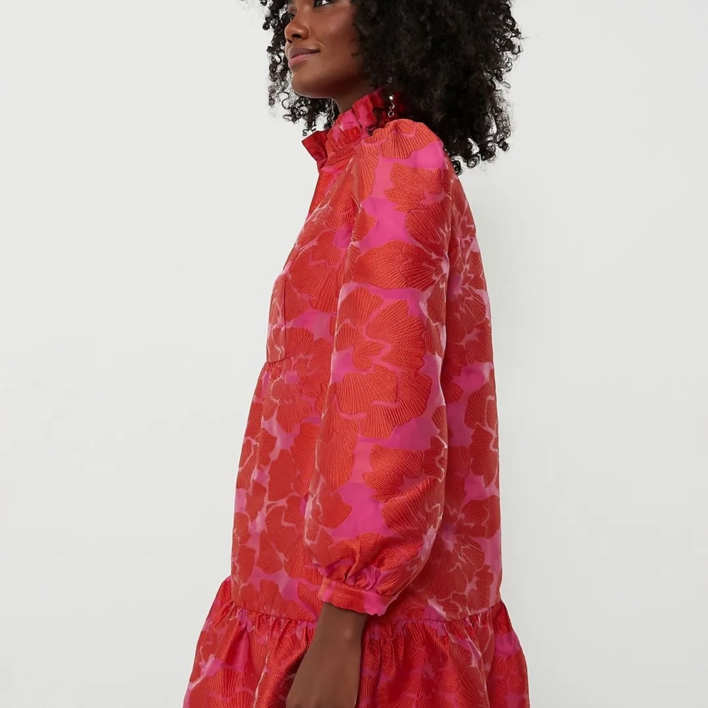 Tuckernuck Vibrant Red and Pink Long Sleeve Dress - Picture 3 of 9